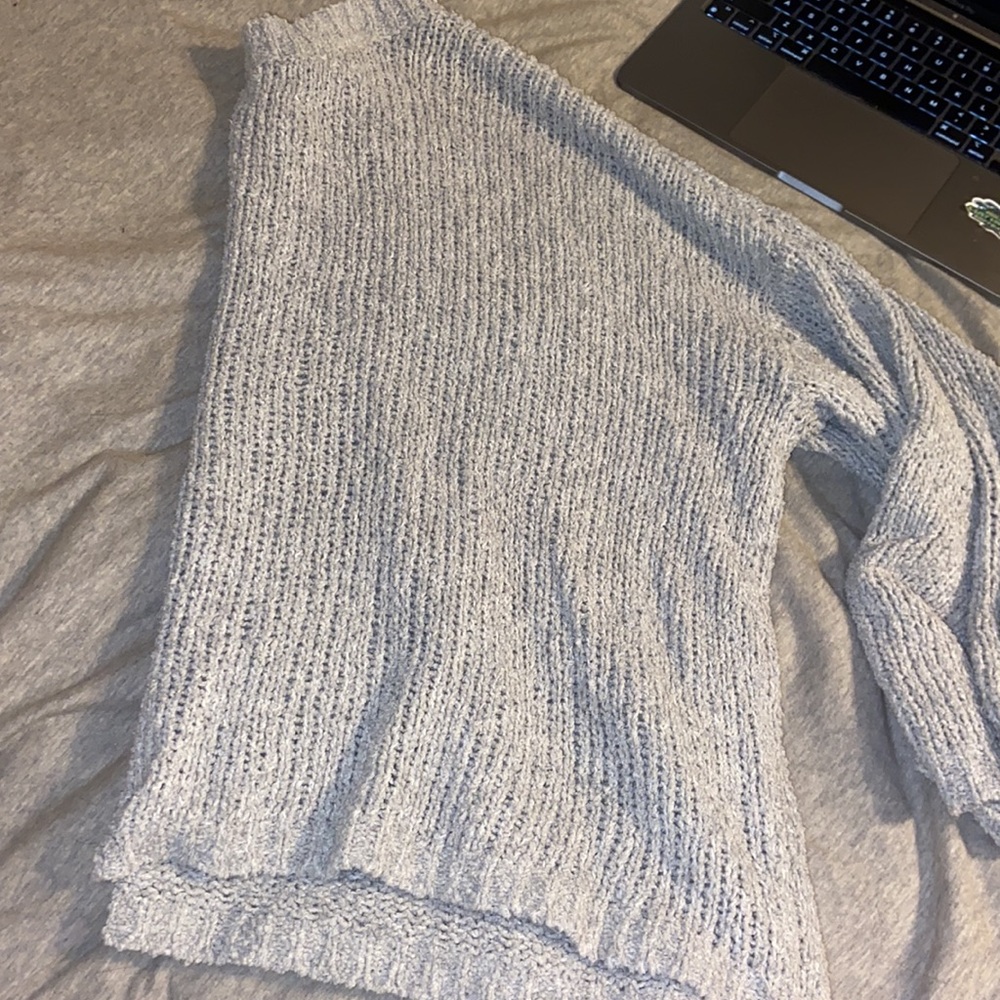 Aerie Light Gray Knit Sweater